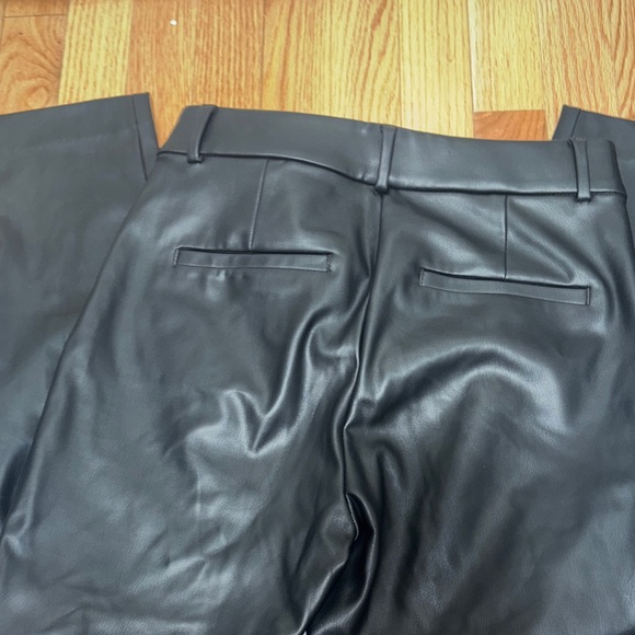 Sleek Black Faux Leather Pants - Picture 5 of 5
